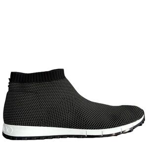 Jimmy Choo Men’s Norway FlyKnit Black Gray Pull on Sneakers size 42/US 9